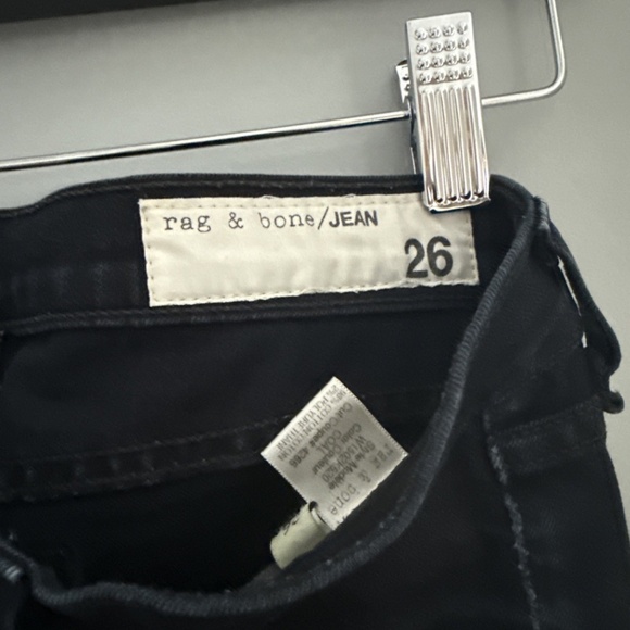 Rag & Bone Skinny Jeans Black Wash Size 26 Style W1513K520 Color COAL - Picture 6 of 8